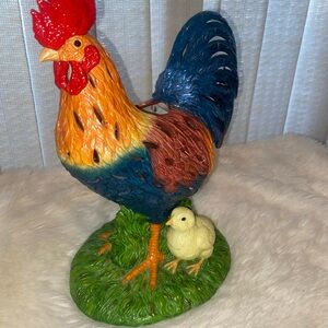 vintage PartyLite rooster and chicks